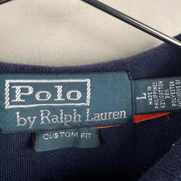 Polo Ralph Lauren US Open 2012 Custom Fit Polo Shirt Navy Green L - Picture 4 of 6